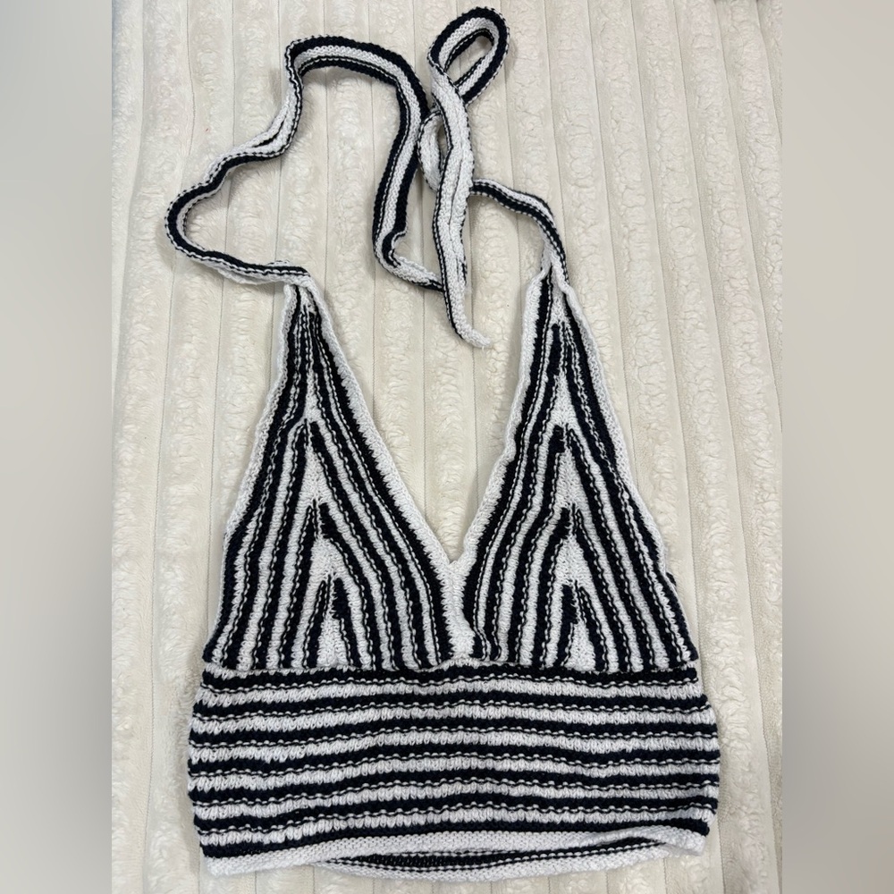 Hollister Striped Knit Halter Top
